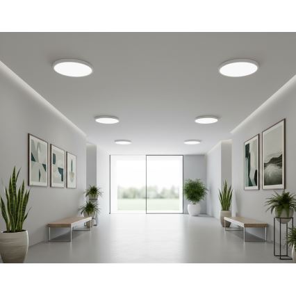 Top Light - LED Stropní svítidlo se senzorem pohybu REVIT LED/9/12/18W/230V 3000/4000/6500K pr. 23 cm bílá