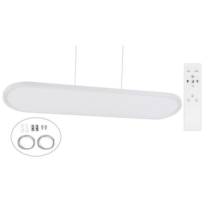 Top Light - LED Stmívatelné stropní přisazené závěsné svítidlo OVAL LED/36W/230V 3000-6500K bílá + dálkové ovládání