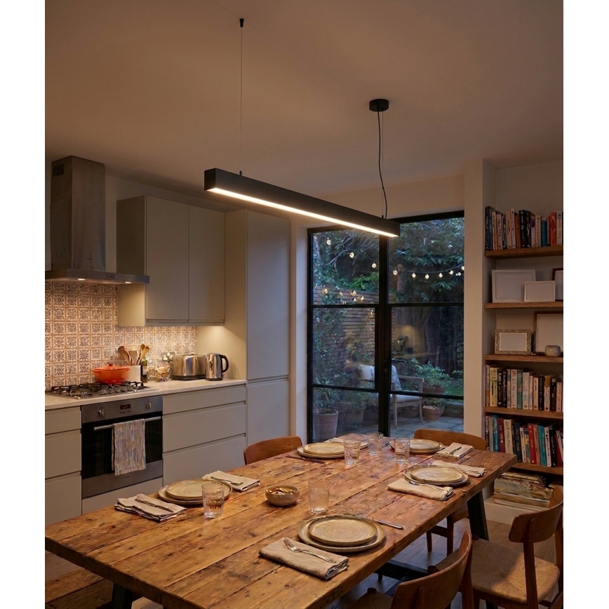 Top Light - LED Stropní přisazené závěsné svítidlo HORIZON LED/40W/230V 3000/4000/6500K černá