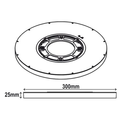 Top Light - LED Stropní svítidlo REVIT LED/24W/230V 3000/4000/6500K pr. 30 cm bílá