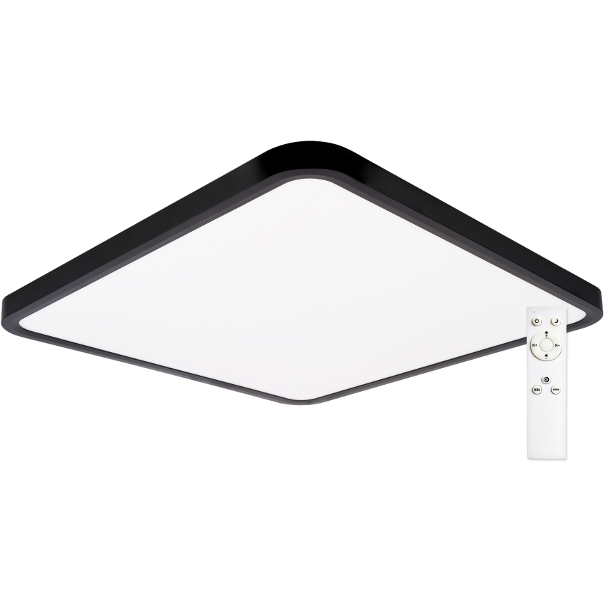 Top Light - LED Stmívatelné stropní svítidlo REVIT LED/50W/230V 3000-6500K 50x50 cm černá + dálkové ovládání