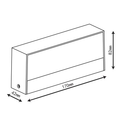 Top Light - LED Venkovní nástěnné svítidlo IMOLA LED/10W/230V 3000/4000/6000K IP54 17 cm černá