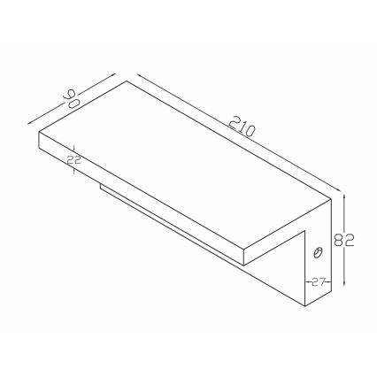 Top Light - LED Venkovní nástěnné svítidlo ELON LED/10W/230V 3000/4000/6000K IP54 černá