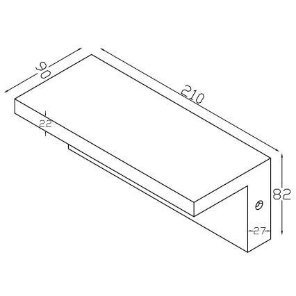 Top Light - LED Venkovní nástěnné svítidlo ELON LED/10W/230V 4000K IP54