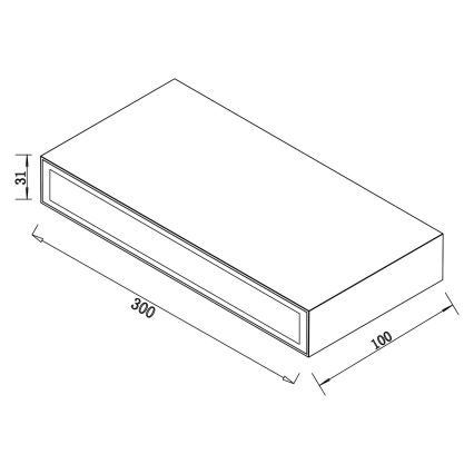 Top Light - LED Venkovní nástěnné svítidlo OBLIGO LED/12W/230V IP65 černá