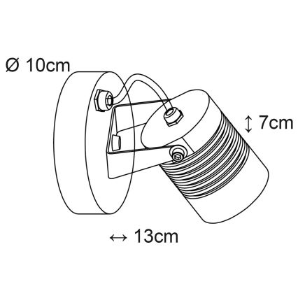 Top Light - LED Venkovní nástěnné svítidlo IBIZA LED/5W/230V IP54