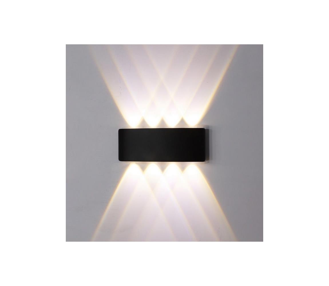 Top Light Top Light - LED Venkovní nástěnné svítidlo RAY LED/8W/230V IP44 4000K černá TP1767