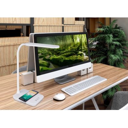 Top Light Luisa B - LED Stmívatelná dotyková stolní lampa s bezdrátovým nabíjením LUISA LED/5W/230V bílá