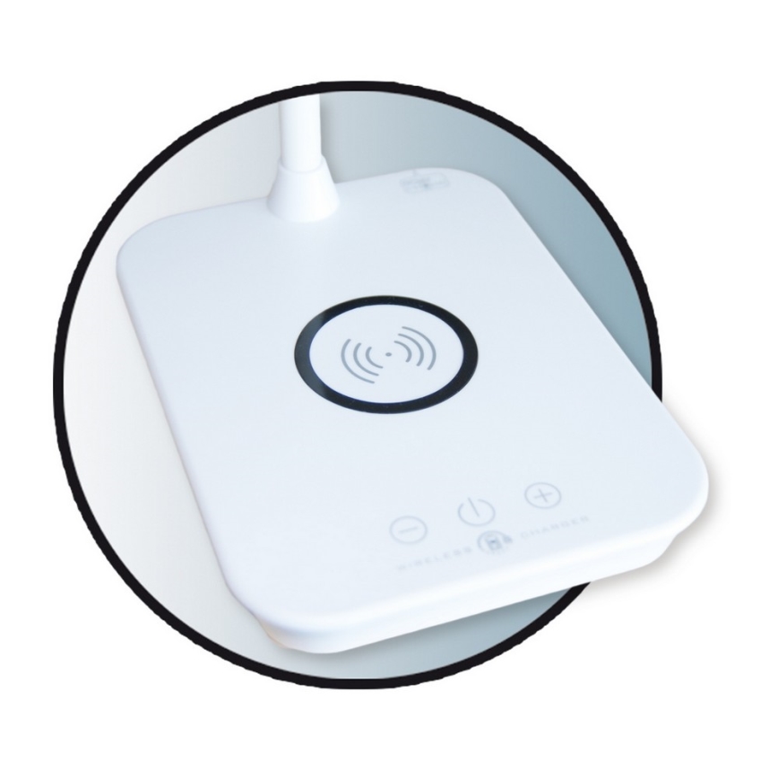 Top Light Luisa B - LED Stmívatelná dotyková stolní lampa s bezdrátovým nabíjením LUISA LED/5W/230V bílá