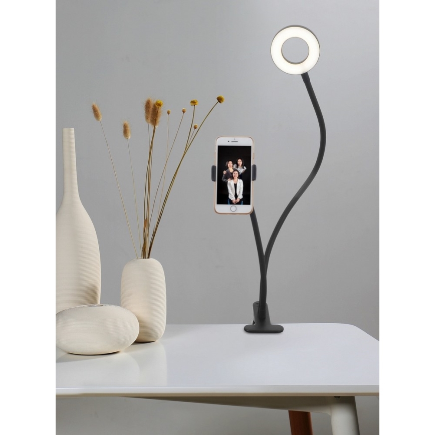 Top Light Neck C - LED Stmívatelná stolní lampa s držákem NECK LED/5W/230V černá