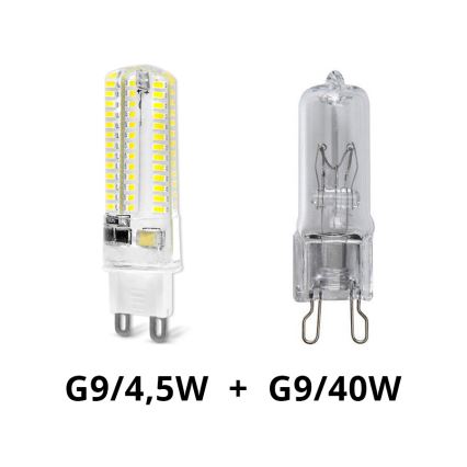 Top Light Niagara 1 - LED Koupelnové svítidlo NIAGARA G9/4,5W/230V + 1xG9/40W/230V IP44