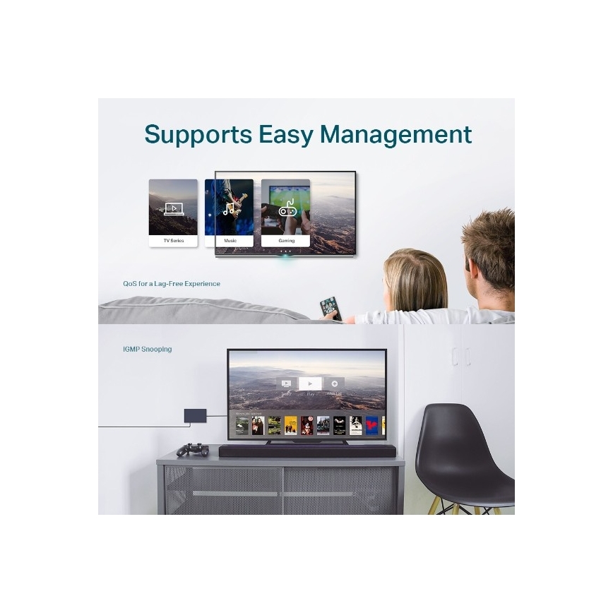 TP-Link - 5portový gigabitový Easy Smart switch