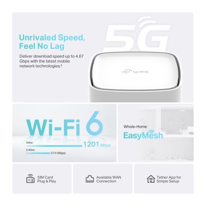 TP-Link - Bezdrátový dvoupásmový gigabitový 5G router Archer NX200 Wi-Fi