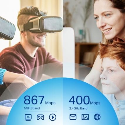 TP-Link - Bezdrátový USB síťový adaptér s anténami a vysokým ziskem Archer T4U Plus Wi-Fi
