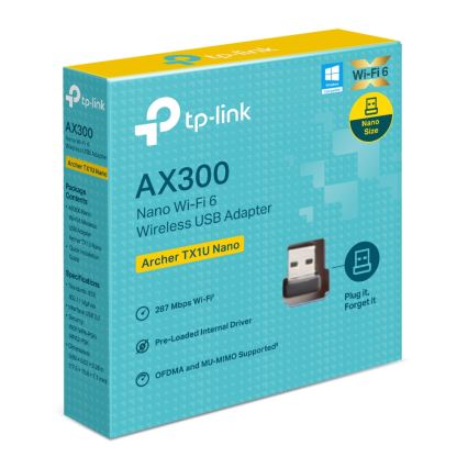 TP-Link - Bezdrátový Wi-Fi 6 USB nano adaptér Archer TX1U Nano