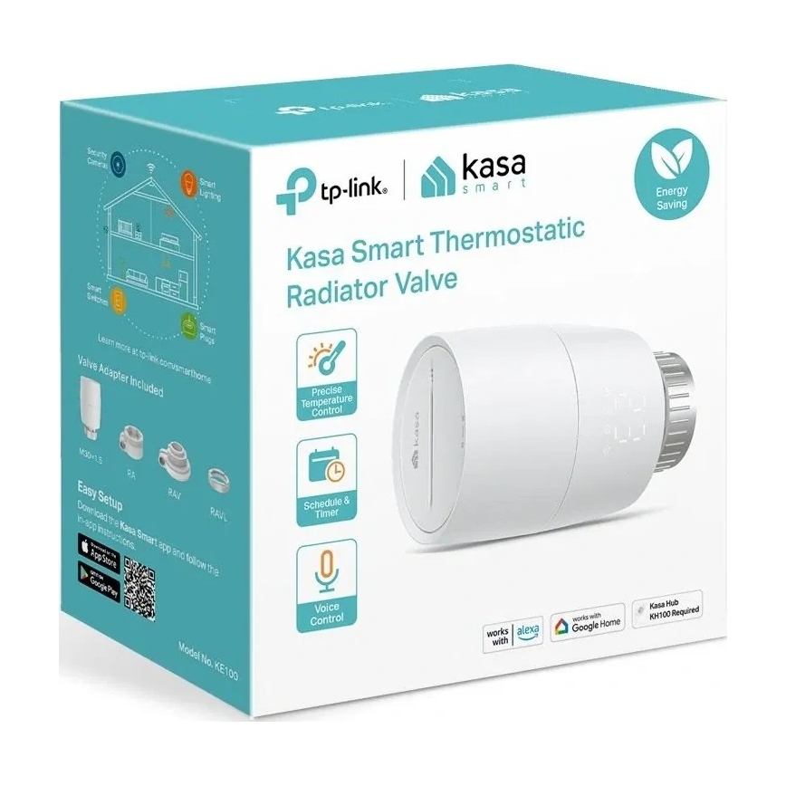 TP-Link - Chytrá termostatická hlavice s LCD displejem 2xAA Tuya
