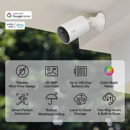 TP-Link - Chytrá venkovní kamera se senzorem IP65 Wi-Fi