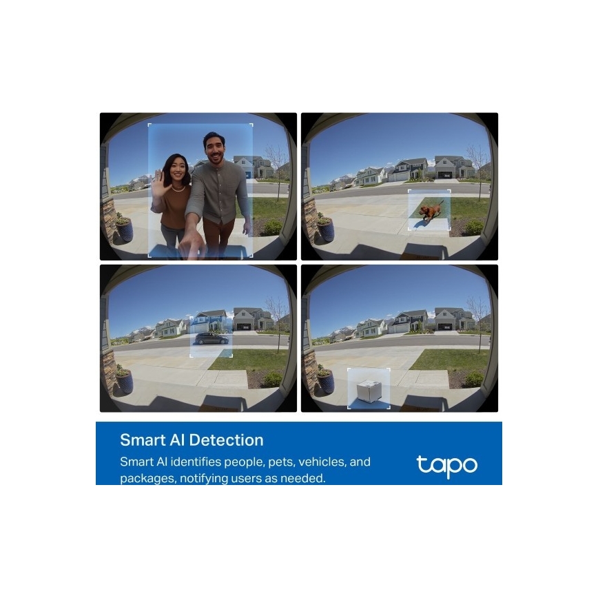 TP-Link - Chytrý videozvonek 2K 10000 mAh IP66 Wi-Fi Tuya