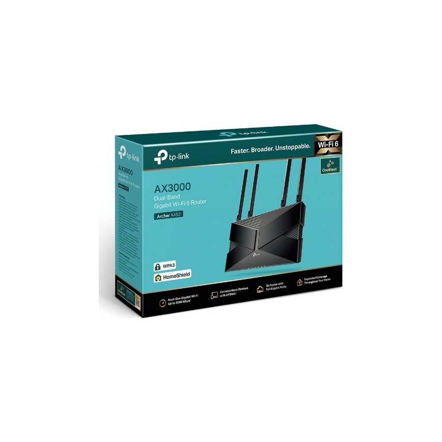 TP-Link - Dvoupásmový gigabitový Wi-Fi 6 router Archer AX53