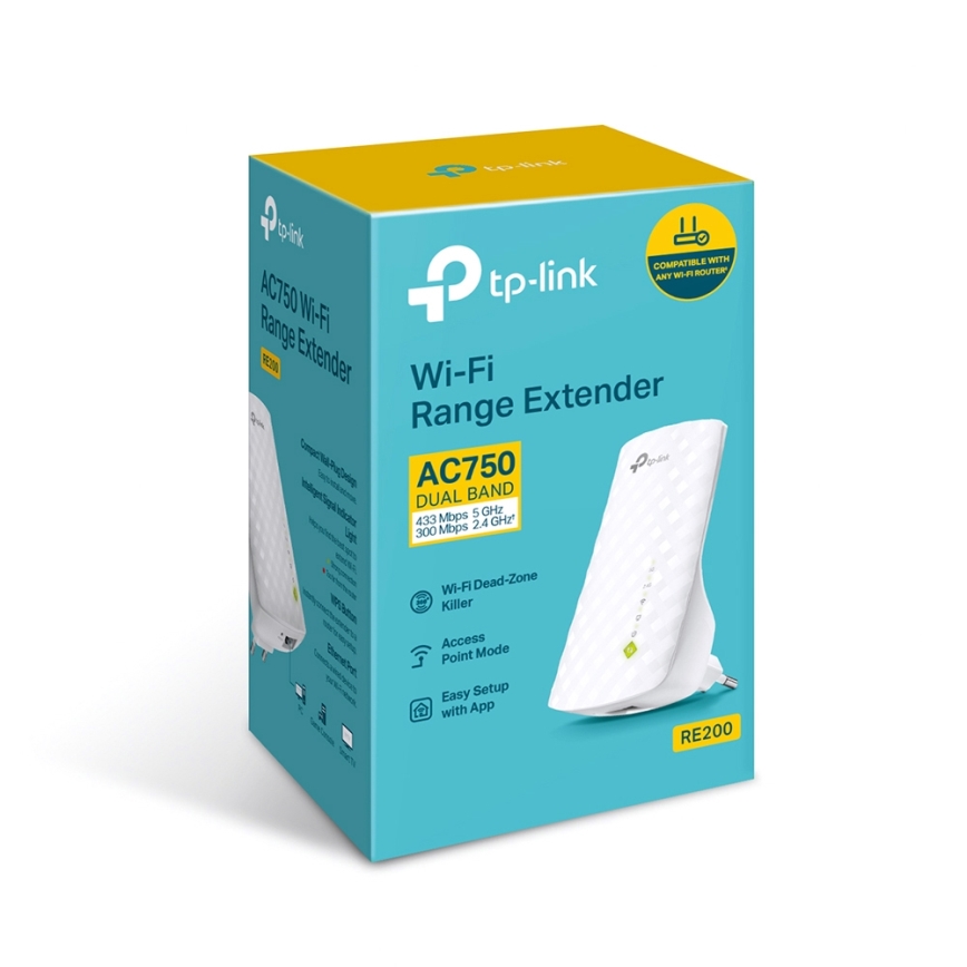 TP-Link - Dvoupásmový Wi-Fi 5 Extender RE200