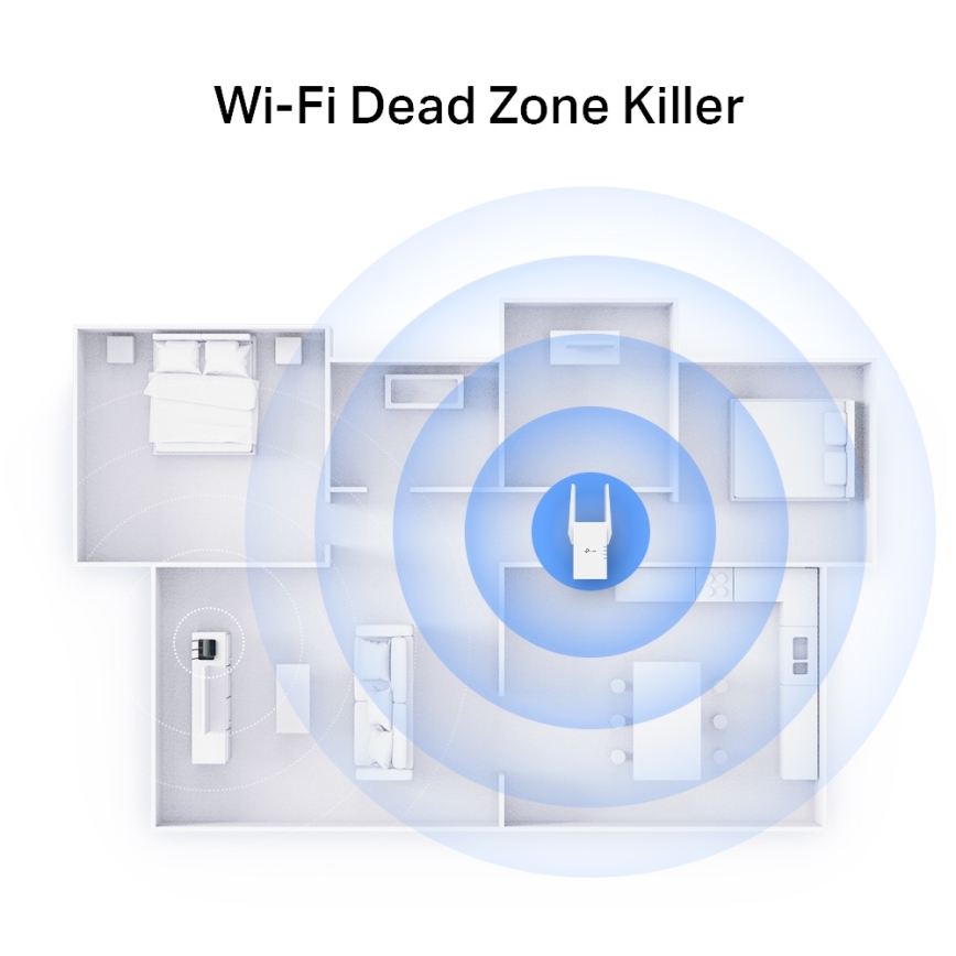 TP-Link - Dvoupásmový Wi-Fi 6 Extender RE705X