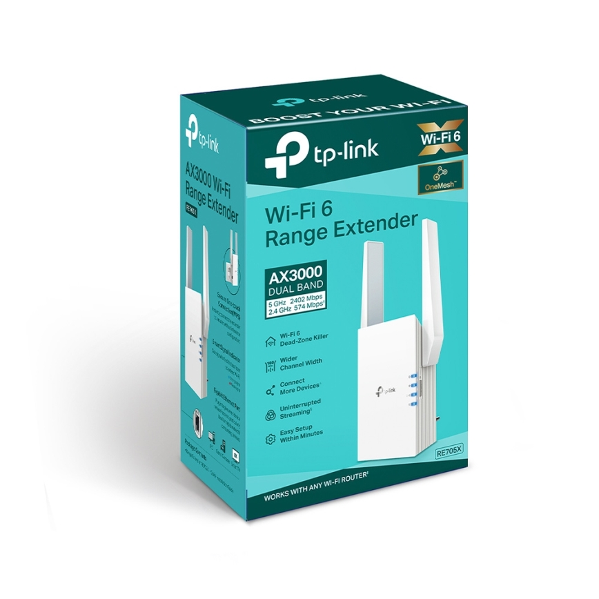 TP-Link - Dvoupásmový Wi-Fi 6 Extender RE705X