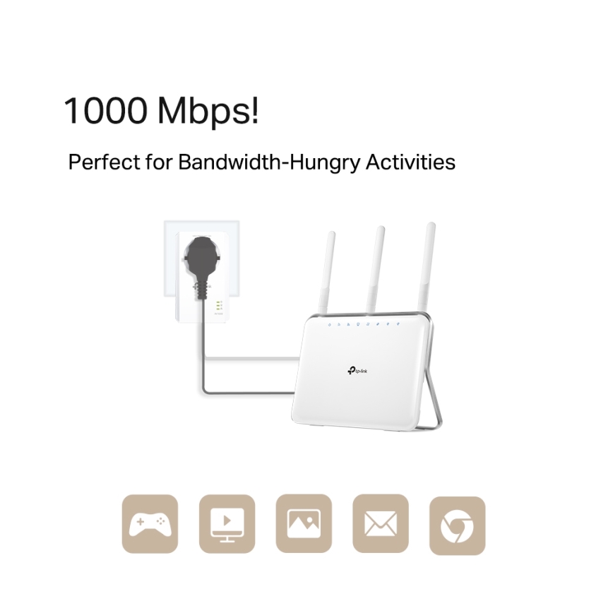 TP-Link - Gigabitová průchozí Powerline sada