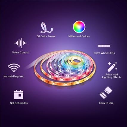TP-Link - LED RGBW Stmívatelný pásek 5 m LED/13W/230V Wi-Fi