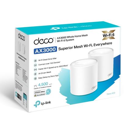 TP-Link - SADA 2x Wi-Fi 6 mesh systém pro celou domácnost Deco X50