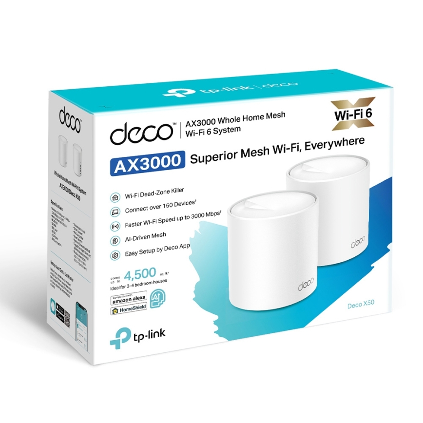 TP-Link - SADA 2x Wi-Fi 6 mesh systém pro celou domácnost Deco X50