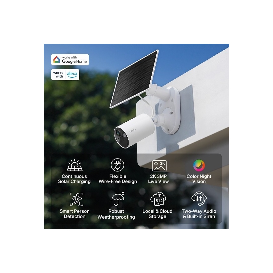 TP-Link - Venkovní solární kamera se senzorem IP65 Wi-Fi