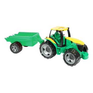 Traktor s vozíkem 71 cm zelená/žlutá