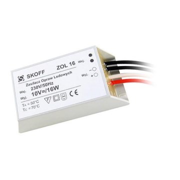 Tranformátor pro LED svítidla (TANGO, RUEDA) ZOL 16/10V-16W Tranformátor pro LED svítidla (TANGO, RUEDA) ZOL 16/10V-16W