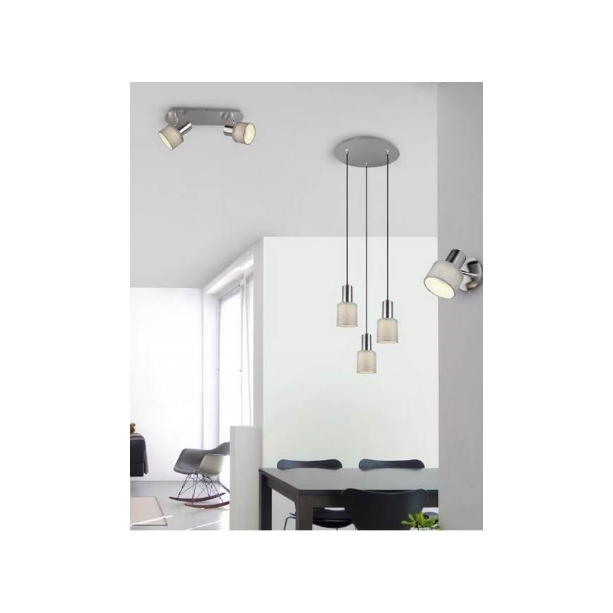 Trio - Bodové svítidlo WAILER 2xGU10/5W/230V matný chrom