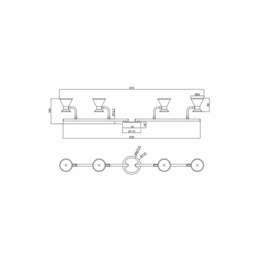 Trio - LED Bodové svítidlo DUKE 4xLED/4,3W/230V