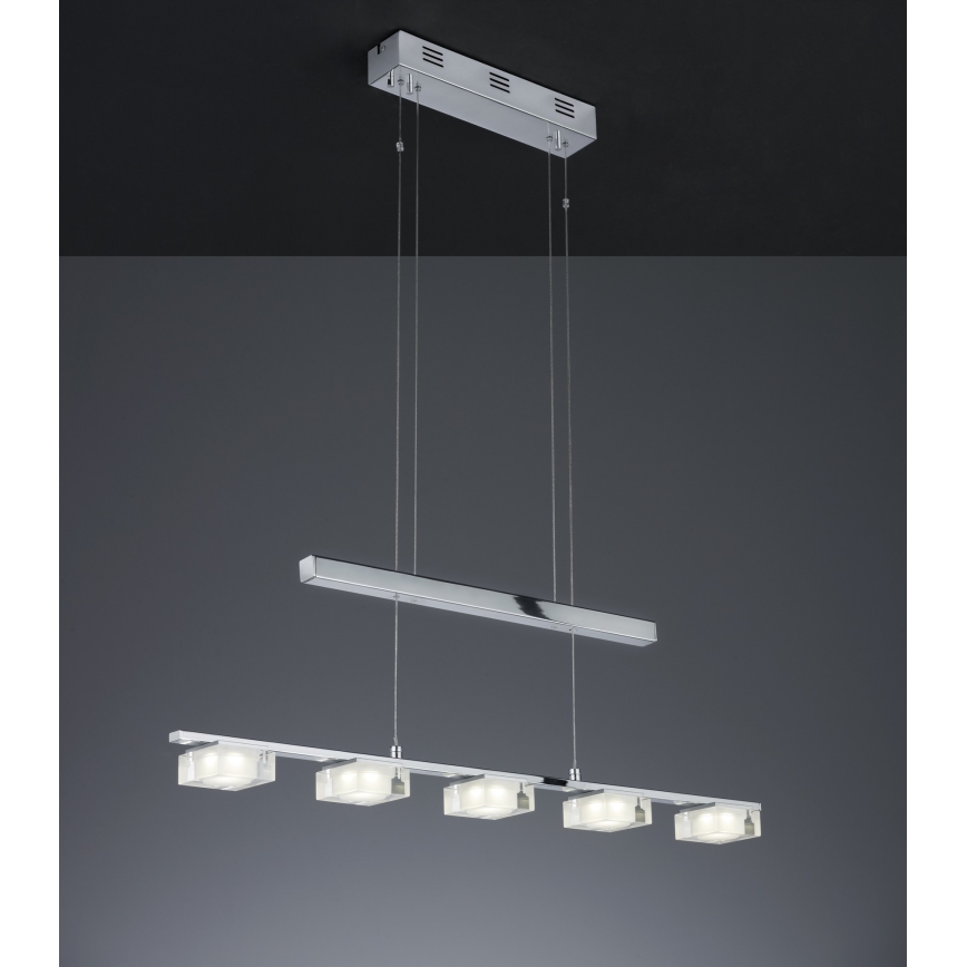 Trio - LED Lustr na lanku BROOKLYN 5xLED/5W/230V