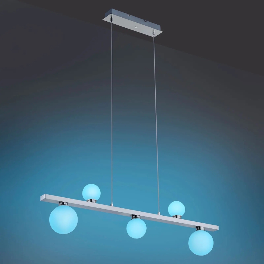 Trio - LED RGB Stmívatelný lustr na lanku DICAPO 5xLED/3W/230V 3000-5000K + dálkové ovládání