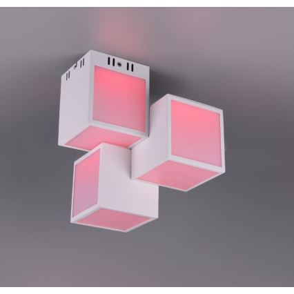 Trio 652810331 - LED RGBW Stmívatelný přisazený lustr OSCAR 3xLED/8W/230V 3000-6000K Wi-Fi + dálkové ovládání