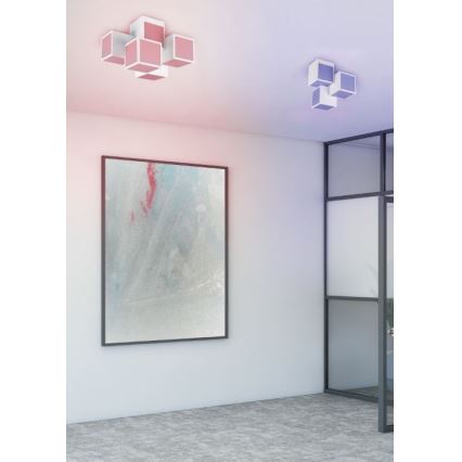 Trio - LED RGBW Stmívatelný přisazený lustr OSCAR 5xLED/7W/230V 3000-6000K Wi-Fi + dálkové ovládání