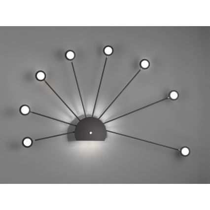 Trio - LED Stmívatelné nástěnné svítidlo PEACOCK 9xLED/2,6W/230V černá
