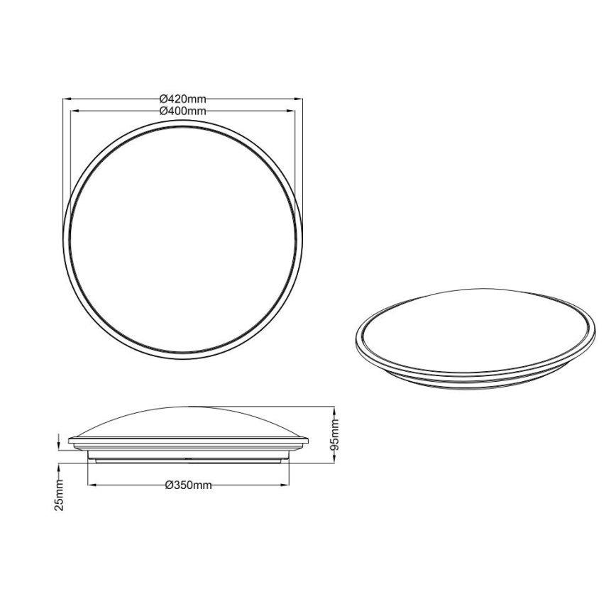 Trio - LED Stmívatelné stropní svítidlo CONDOR LED/21W/230V