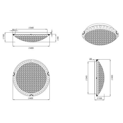 Trio - LED Stmívatelné stropní svítidlo MOSAIQUE LED/20W/230V