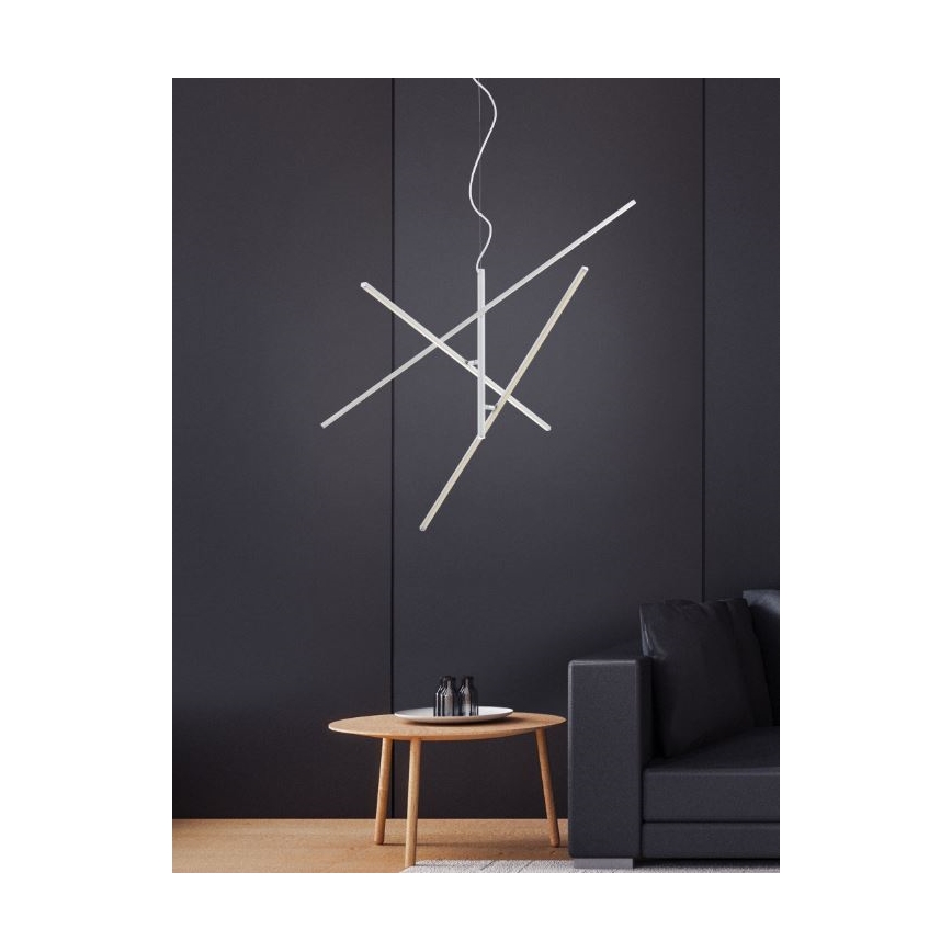 Trio - LED Stmívatelný lustr na lanku TIRIAC 3xLED/8,5W/230V bílá