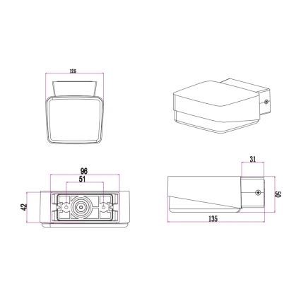 Trio - LED Venkovní nástěnné svítidlo JUBA LED/10W/230V IP65