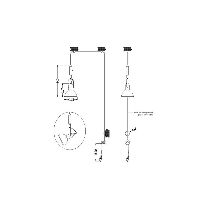 Trio - Lustr na lanku CARLOTTA 1xE14/28W/230V