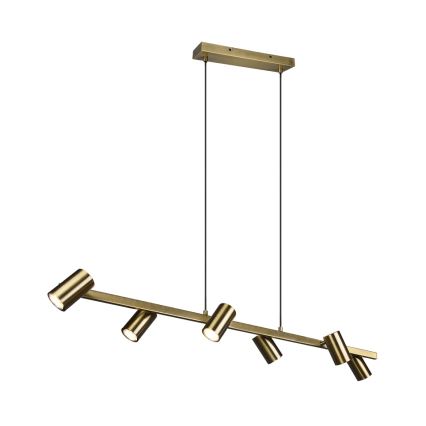 Trio - Lustr na lanku MARLEY 6xGU10/35W/230V mosaz