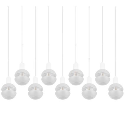 Trio - Lustr na lanku MELA 9xE14/25W/230V bílá