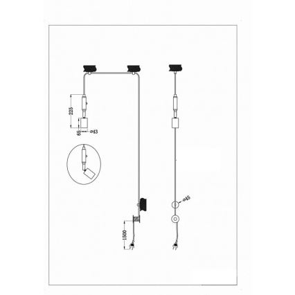 Trio - Lustr na lanku STELLA 1xE27/42W/230V