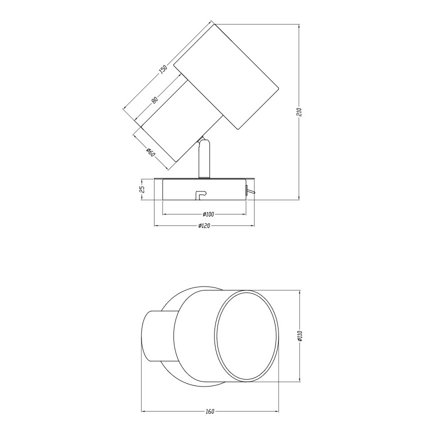 Trio - Nástěnné svítidlo WAILER 1xGU10/5W/230V šedá