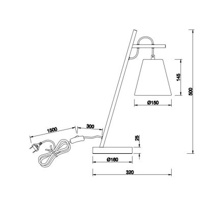 Trio - Stolní lampa ANDREUS 1xE14/40W/230V